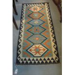 Chobi Kelim geometric multi-coloured runner. 144 x 66cm approx. (B.P. 24% incl. VAT)