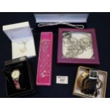 Collection of assorted dress watches and modern costume jewellery, sterling silver etc. (B.P. 24%