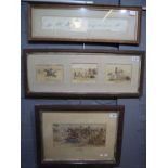 19th Century Indian school, a group of assorted studies of tiger hunting, fox hunting and other