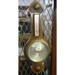 20th Century oak wall barometer, British made. (B.P. 24% incl. VAT)