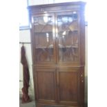 19th Century oak astragal glazed Welsh corner cabinet. (B.P. 24% incl. VAT)