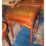 Vintage mahogany single fall front child's school desk. (B.P. 24% incl. VAT)