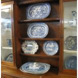 Collection of mainly 19th Century blue and white transfer printed pottery items, various to include;