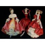Three Royal Doulton bone china figurines to include; 'Top O' the Hill' HN1834, 'Katrina' HN2327