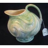 Sylvac ceramic baluster single handled jug, shape no. 1612 with swirl and abstract decoration.
