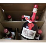 Cased set of six Grand Marnier Cordon Rouge liqueur. in cardboard box. (B.P. 24% incl. VAT)