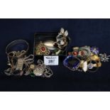 Collection of silver and costume jewellery. (B.P. 24% incl. VAT)