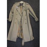 Vintage Burberrys' designer ladies trench coat size 12L with leather buckles. (B.P. 24% incl. VAT)