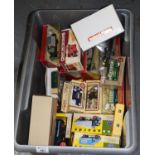 Box of assorted diecast model vehicles in original boxes to include; Models of Yesteryear by