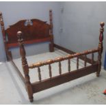 Modern probably mahogany double bed. (B.P. 24% incl. VAT)