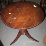 19th Century oak tripod table. (B.P. 24% incl. VAT)