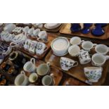 Three trays of Portmeirion pottery Botanic Garden design items, various to include; mugs and