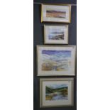 Janet M Bligh (Welsh 20th Century), Welsh landscapes, four, signed, watercolours. The largest 35 x