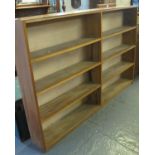 Pine eight section open bookcase, modern. (B.P. 24% incl. VAT)