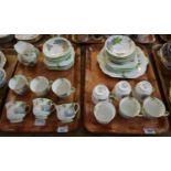 39 piece Aynsley bone china bluebell time teaset, marks to the base as supplied to H.M the Queen, to