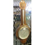 20th Century mahogany wheel barometer marked Shortland. (B.P. 24% incl. VAT)