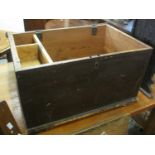 Small stained pine carpenters work or tool box. (B.P. 24% incl. VAT)