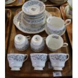 21 piece Paragon fine bone china provencial design teaware. (B.P. 24% incl. VAT)