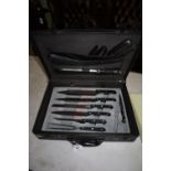 A briefcase containing Prima assorted kitchen knives. (B.P. 24% incl. VAT)