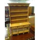Modern miniature pine rack back pot board dresser. (B.P. 24% incl. VAT)