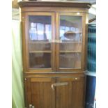 19th Century Welsh oak two stage corner cabinet. (B.P. 24% incl. VAT)