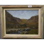 L Elliot, Lake district landscape entitled 'Longsleddal', oils on canvas. Framed. (B.P. 24% incl.