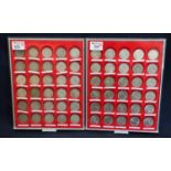 Two trays of GB half crowns 1907-1967. Within Lindner perspex covered trays. (60) (B.P. 24% incl.