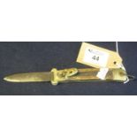 Vintage lock blade 'Springer' clasp knife with shell puller. Engraved no. C.12. (B.P. 24% incl. VAT)