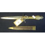 Slater Brothers of Sheffield double edged commando style knife, now having appearing associated
