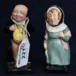 Two Royal Doulton Charles Dickens figurines to include; Pickwick and Mrs Bardell. (B.P. 24% incl.