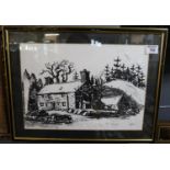 After Kyffin Williams (Welsh 20th Century), 'Ty Mawr', monochrome print, signed in the plate. 28 x
