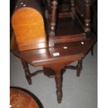 Early 20th Century stained mahogany octagonal occasional table with under tier. (B.P. 24% incl. VAT)