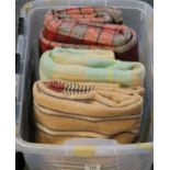 Three vintage woollen check blankets. (3) (B.P. 24% incl. VAT)