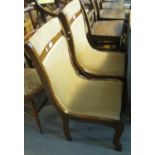 Pair of 19th Century mahogany inlaid and upholstered side chairs. (2) (B.P. 24% incl. VAT)