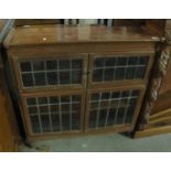 Early 20th Century mahogany four door bookcase with lead glazed panels. (B.P. 24% incl. VAT)