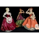 Two Coalport 'Ladies of Fashion' bone china figurines to include; 'Flora' and 'Amanda'. Together