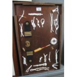 A wooden applique wall panel with items of nautical interest. 63 x 37cm approx. (B.P. 21% + VAT)