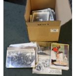 Postcards pre 1920 selection in small box including; greetings, humorous, group photographs etc.