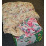 Two floral pattern vintage quilted bedspreads. (2) (B.P. 21% + VAT)