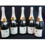 Five Pol Roger & Co French extra dry champagne bottles, 150cl, all sealed. (B.P. 21% + VAT)
