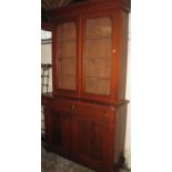 Victorian mahogany two stage chiffonier bookcase. (B.P. 21% + VAT)