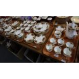 Four trays of Royal Albert bone china 'Old Country Roses' teaware items, various to include; cups,