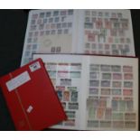 Belgium early to modern mint and used stamp collection in large green stockbook and two red