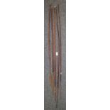 A bundle of African Assegai type spears, appearing to be of some age possibly 19th Century. (5) (B.