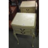 Pair of 20th Century French design two drawer bedside tables. (2) (B.P. 21% + VAT)