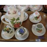 13 piece Portmeirion pottery 'Pomona' design coffee set. (B.P. 21% + VAT)