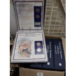 Four large albums of coins to include; 'The complete John F Kennedy uncirculated US half dollar