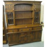 Modern oak old charm two stage cabinet back dresser. (B.P. 21% + VAT)