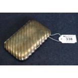 Writhen design silver cigar case. Birmingham hallmarks. 4.1 troy ozs approx. (B.P. 21% + VAT)