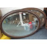 Two similar Edwardian oval bevel plate mirrors. (2) (B.P. 21% + VAT)